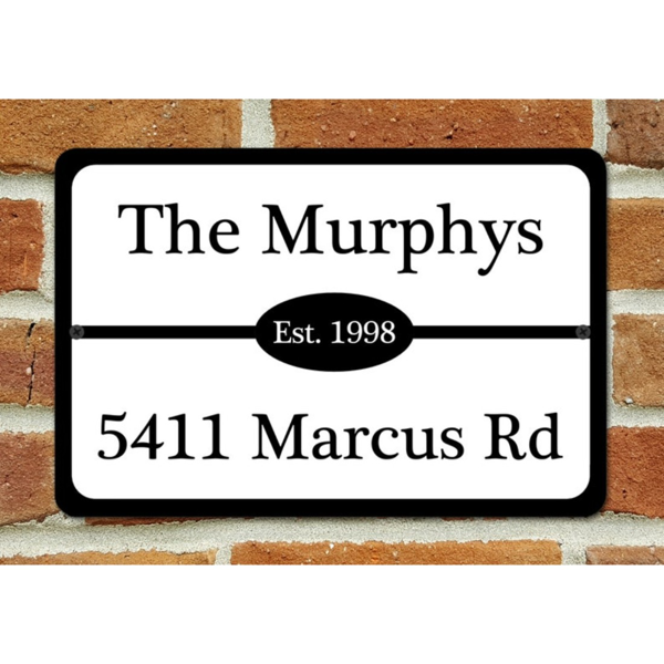 CIFbuy个性化家庭住址门牌 金属门牌 可定制姓名和门牌号码（TikTok、temu下自提）-6