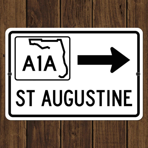 CIFbuy圣奥古斯丁佛罗里达A1A高速公路金属路标纪念品装饰品（TikTok、temu下自提）-4