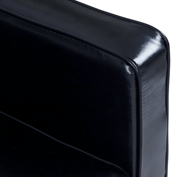 现代 PU 皮革沙发｜可调节倾斜靠背簇绒沙发｜木脚+金属支撑脚客厅休闲沙发-14