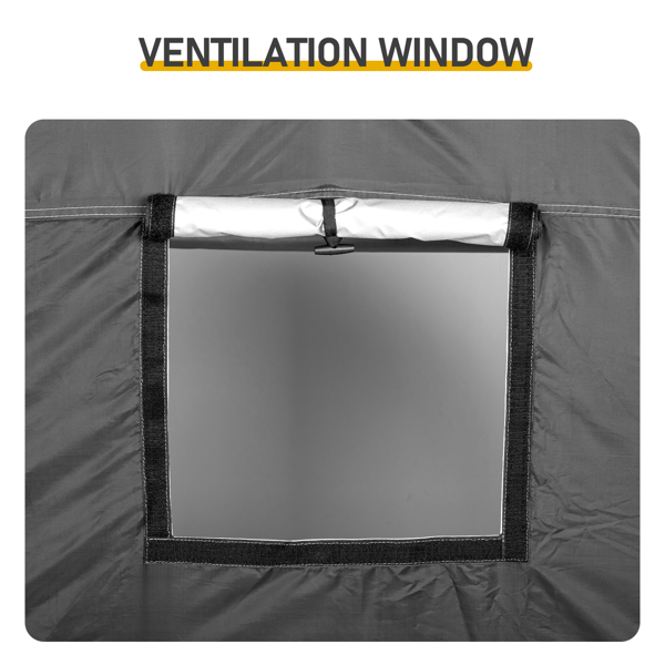 6.8X2.6FT 黑色 圆弧形 储物棚 单拉链门 内部配收纳袋 黑色玻纤杆框架 210DPU银胶牛津布 自行车储物棚 配拎包-10