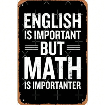 CIFbuy趣味数学英文金属装饰牌 TikTok、temu下自提