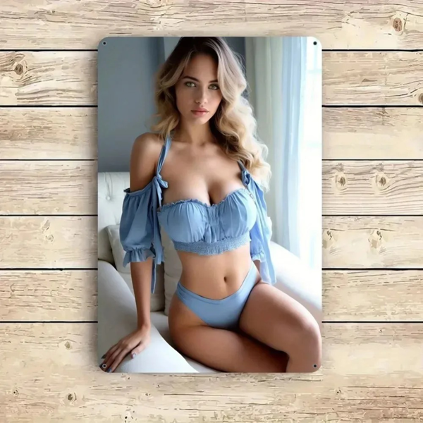 CIFbuy波西米亚复古铝制墙面装饰挂件 8x12英寸 坚固易挂 家居厨房卧室浴室装饰（TikTok、temu下自提）-2