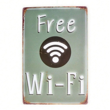 CIFbuy免费WiFi金属标牌 商业及户外装饰 酒店街道路标（TikTok、temu下自提）