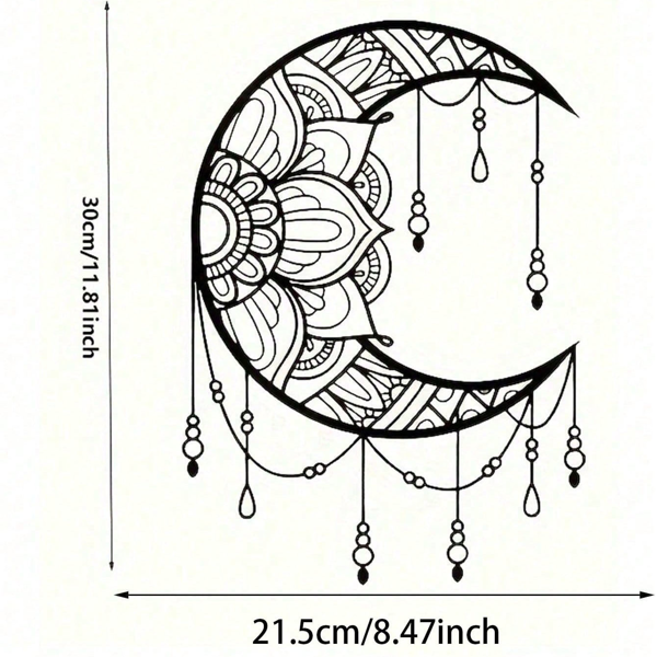 CIFbuy曼陀罗月亮壁饰铁制墙面艺术瑜伽冥想空间装饰(TikTok、temu下自提)-3