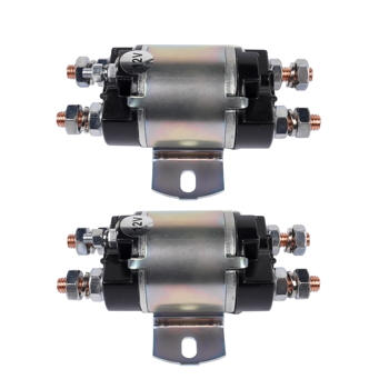 电磁阀 Set of 2 Solenoid Fit for Yamaha G1 Gas Models Golf Cart 12V 6 Terminal 12 Volt 100A 2-Cycle Gas Models Engine 1982-1989 J17-81950-01 J1781950-01 J178195001