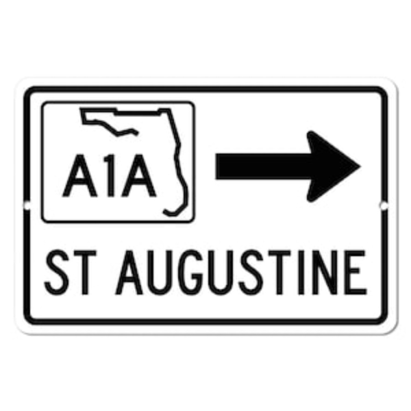 CIFbuy圣奥古斯丁佛罗里达A1A高速公路金属路标纪念品装饰品（TikTok、temu下自提）-6