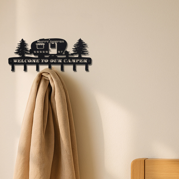 CIFbuy复古松树墙钩重型铁制壁挂入口处钥匙衣帽架收纳(TikTok、temu下自提)-5