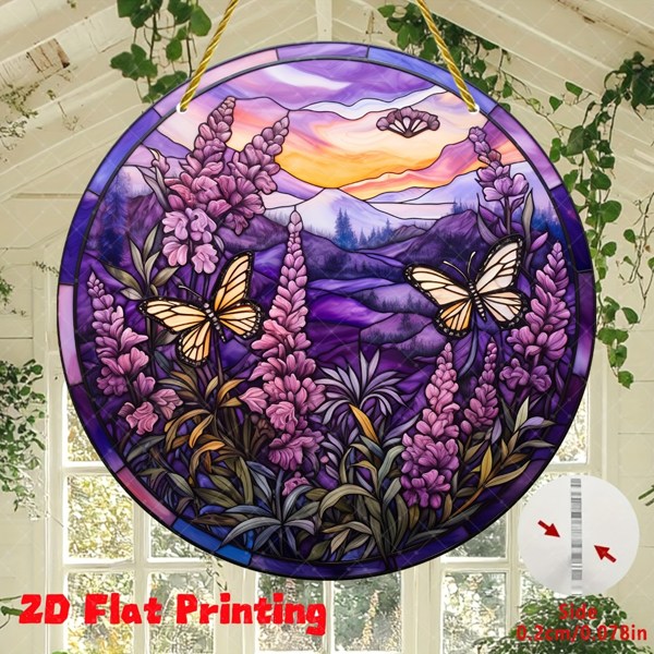 CIFbuy彩虹蝴蝶亚克力窗饰悬挂装饰花园氛围挂件（TikTok、temu下自提）-4