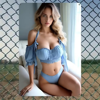 CIFbuy波西米亚复古铝制墙面装饰挂件 8x12英寸 坚固易挂 家居厨房卧室浴室装饰（TikTok、temu下自提）