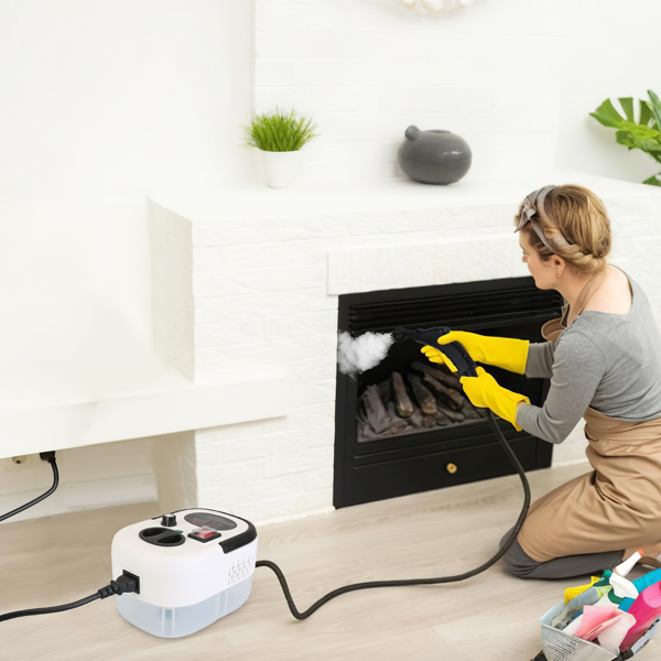 （自提可发加拿大，temu&tk下自提单）2500W 高压蒸汽清洁机，3 巴 100℃速热蒸汽发生器，6 档可调功率，1200ml 大水箱，适用家庭厨房地板清洁-4