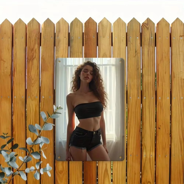 CIFbuy复古性感女神金属墙壁装饰铝板20x30厘米家居装饰厨房卧室花园酒吧卫生间适用（TikTok、temu下自提）-2