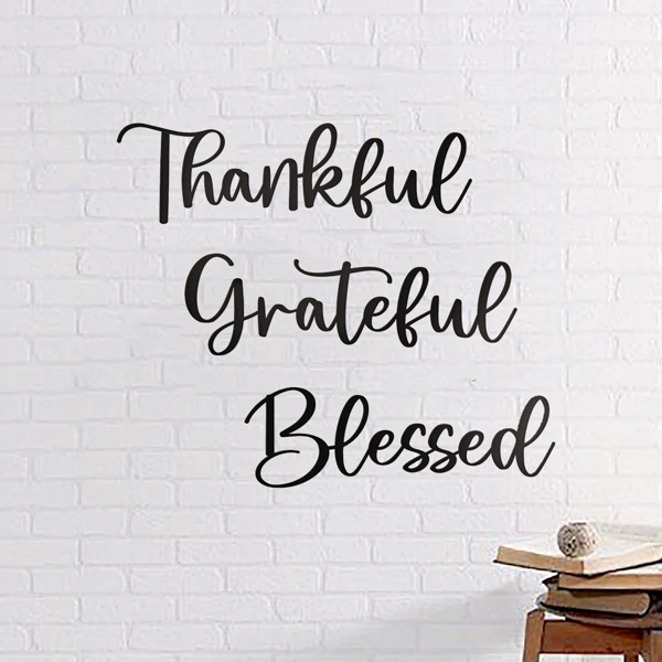 CIFbuy感恩经文金属壁挂艺术套件三件套 现代家居装饰礼物（TikTok、temu下自提）-7