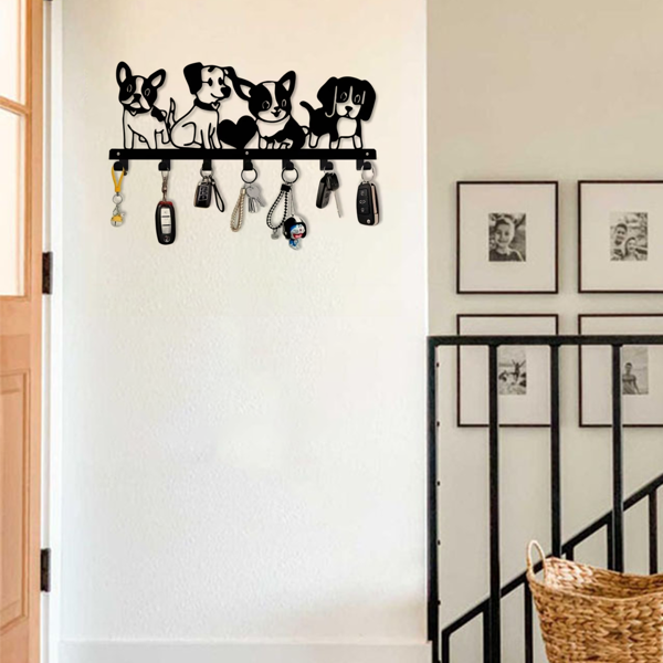 CIFbuy复古卡通小狗墙面贴饰 铁制防水可移宠物主题家居装饰(TikTok、temu下自提)-6