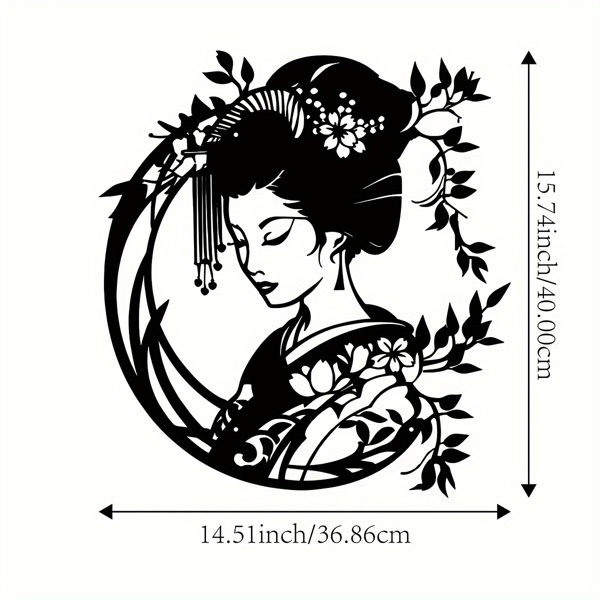 CIFbuy复古日式花园禅意金属壁饰庭院客厅卧室办公铁制装饰(TikTok、temu下自提)-9