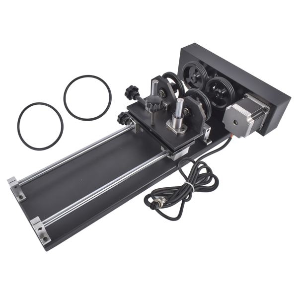 旋转轴 4-Wheel Rotary Axis Attachment 2-Phase Stepper Motor Fits for 50W-130W CO2 Laser Engraving Machines-5