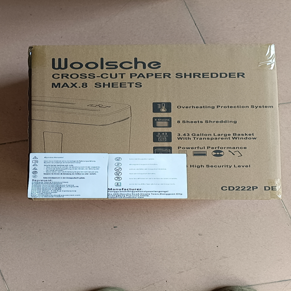 文件碎纸机、碎纸机 8 张文件碎纸机，安全级别 P-4，横切，信用卡/CD，家庭办公用碎纸机-8