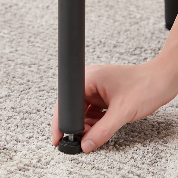 圆形吧台凳套装，带置物架，软垫凳子带靠背，灰色，尺寸：宽 23.62 英寸 x 深 23.62 英寸 x 高 35.43 英寸。-10