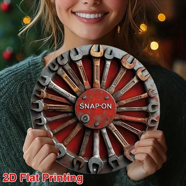 CIFbuy复古圆形金属花环绘画厨房与咖啡角装饰工具(TikTok、temu下自提)-8