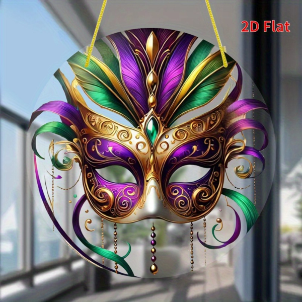 CIFbuy 七彩亚克力圆挂饰 家居花园装饰节日礼物（TikTok、temu下自提）-4