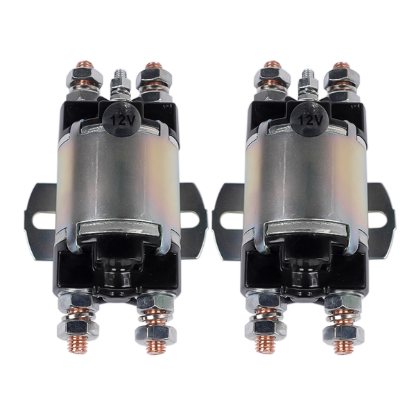 电磁阀 Set of 2 Solenoid Fit for Yamaha G1 Gas Models Golf Cart 12V 6 Terminal 12 Volt 100A 2-Cycle Gas Models Engine 1982-1989 J17-81950-01 J1781950-01 J178195001-9