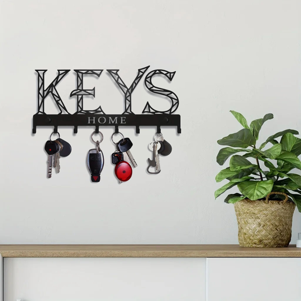 CIFbuy哥特风挂钩壁挂收纳架钥匙信件整理入口装饰复古家居收纳架（TikTok、temu下自提）-3