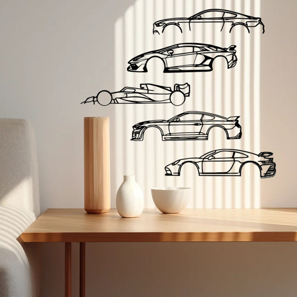 CIFbuy复古汽车金属墙饰 个性化定制车库客厅办公室装饰铁制标牌(TikTok、temu下自提)-4