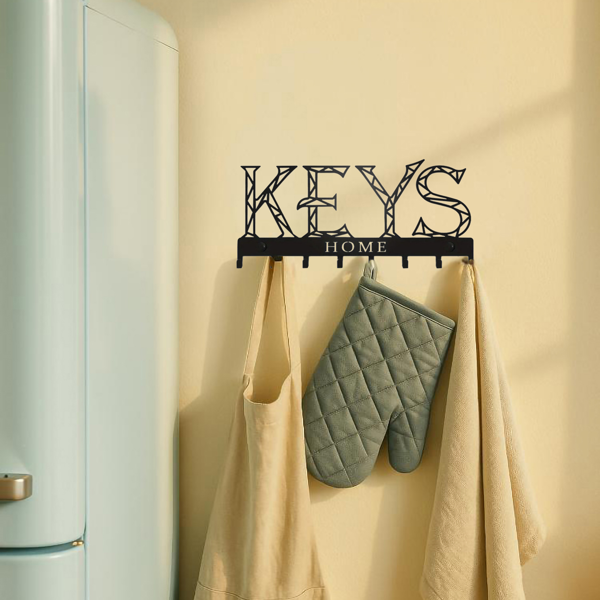 CIFbuy哥特风挂钩壁挂收纳架钥匙信件整理入口装饰复古家居收纳架（TikTok、temu下自提）-4