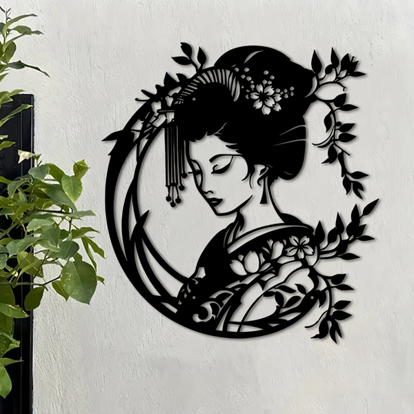 CIFbuy复古日式花园禅意金属壁饰庭院客厅卧室办公铁制装饰(TikTok、temu下自提)-5