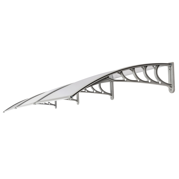 【同款编码：51069445】120*38in 透明板灰色支架 雨篷 塑料支架 阳光板 前后铝条-5