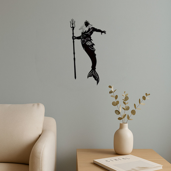 CIFbuy精美海王海后金属壁饰套件 神话海洋装饰品 手工艺独特礼物（TikTok、temu下自提）-6