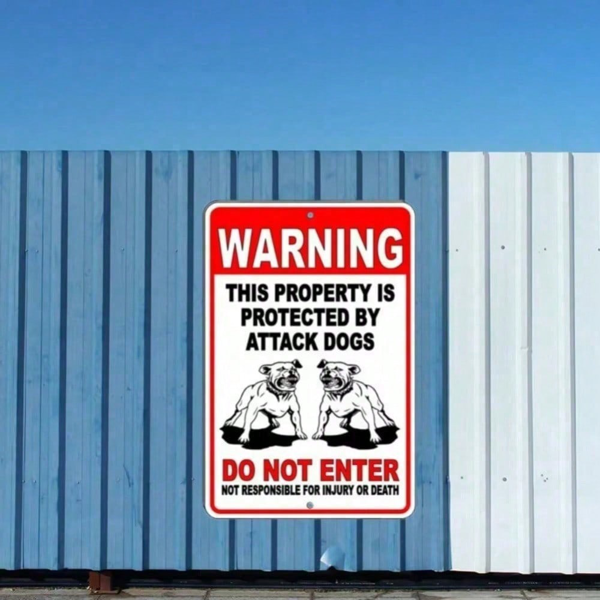 CIFbuy金属宠物狗警示标志墙面装饰安全门牌牌（TikTok、temu下自提）-8