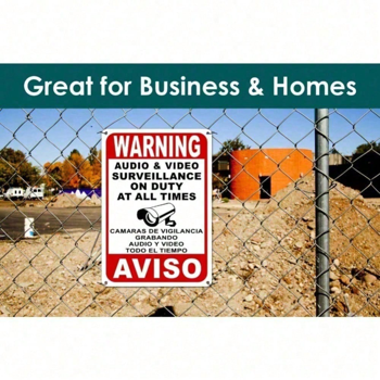 CIFbuy 双语安防监控警示标识 TikTok，上门取件服务