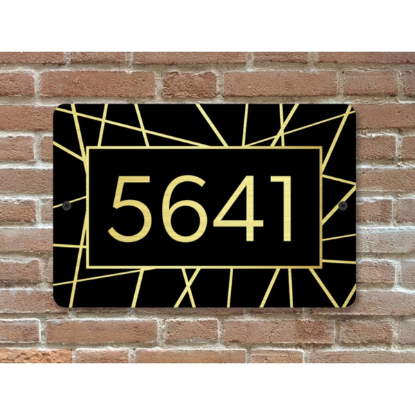 CIFbuy定制家庭地址标志金属牌 金色银色数字门牌（TikTok、temu下自提）-2