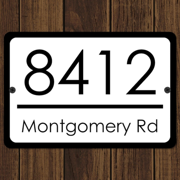 CIFbuy个性化定制金属门牌号码牌12x8英寸家居地址标识(TikTok、temu下自提)-2