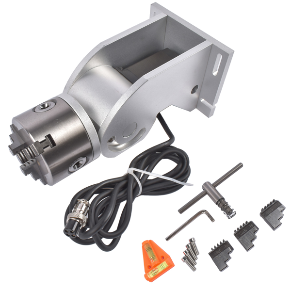 旋转轴 Lathe Rotary Chuck D80 360° Rotary Marking For Carving Engraving Marking Machine-7