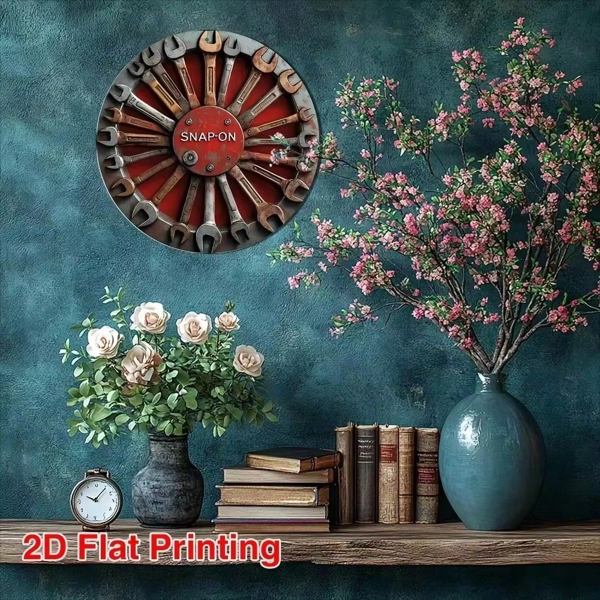 CIFbuy复古圆形金属花环绘画厨房与咖啡角装饰工具(TikTok、temu下自提)-4