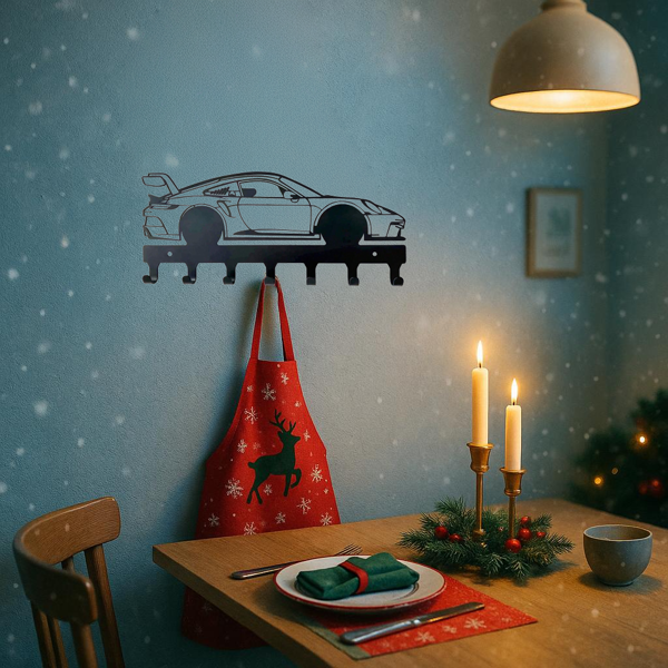 CIFbuy赛车钥匙扣与壁挂套装家用装饰钥匙收纳（TikTok、temu下自提）-5