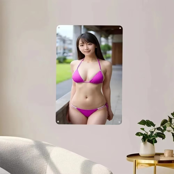 CIFbuy 金属比基尼美女艺术装饰牌 TikTok、temu下自提-6