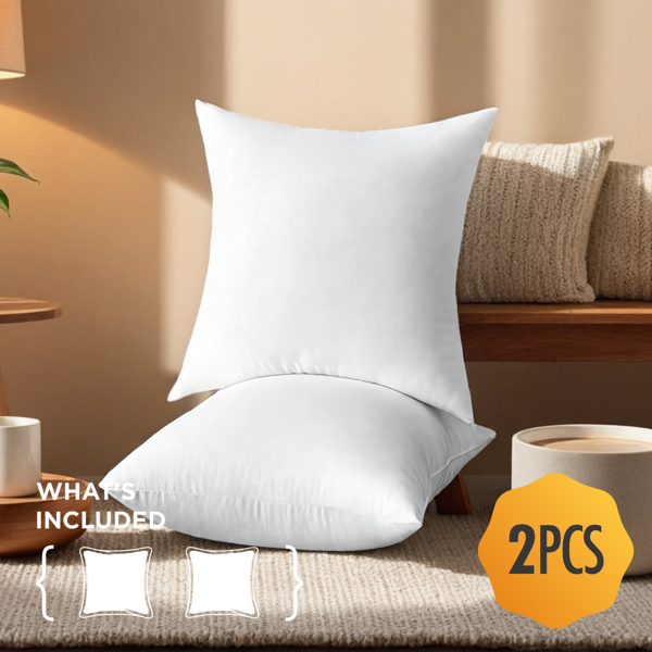 以双只装的价值，提升多个空间的舒适度。这款白色抱枕芯（18英寸）填充饱满，随时为您的沙发和卧室注入柔软氛围。免去枕套的设定，让您拥有完全的搭配自由与更直接的触感。-3
