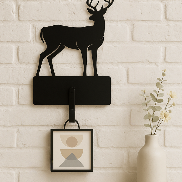 CIFbuy复古鹿角衣帽架防锈壁挂简约钥匙挂钩家居装饰(TikTok、temu下自提)-5