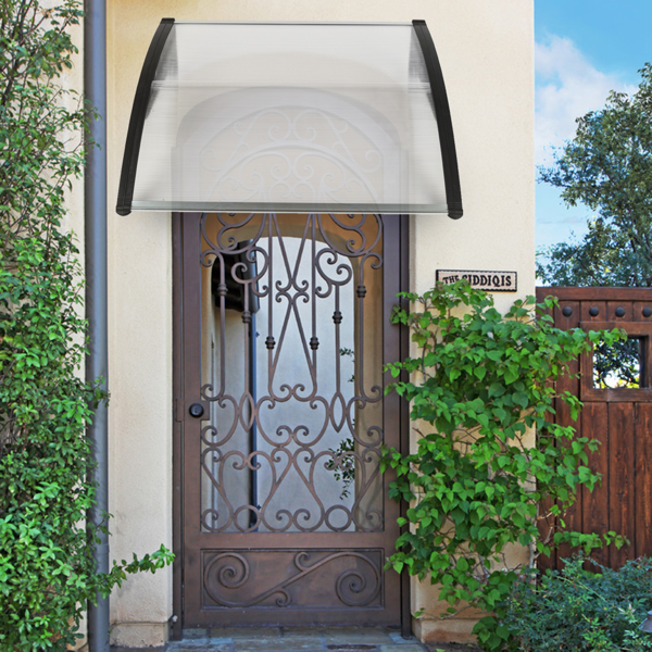 【同款编码：87203302】40*32in 透明板黑色支架 雨篷 塑料支架 阳光板 前后铝条-18