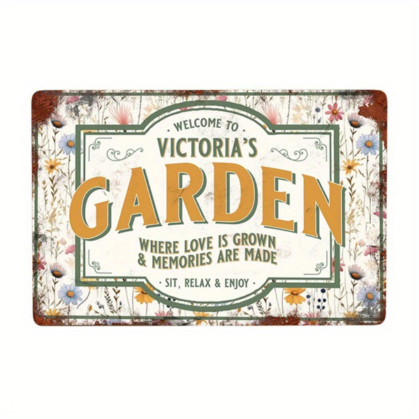 CIFbuy单件定制复古金属花园标识 个性化铭牌户外庭院门牌装饰（TikTok、temu下自提）-7