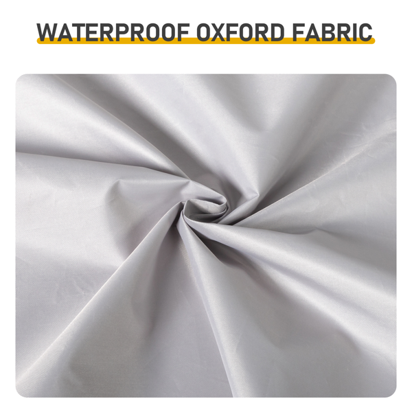 6.8X4.9FT 浅灰色 圆弧形 储物棚  双门(前侧和右侧) 内部配收纳袋 黑色玻纤杆框架 210DPU银胶牛津布 自行车储物棚 配拎包-11