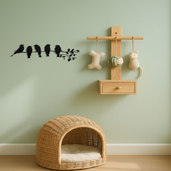 CIFbuy哥特乌鸦金属墙艺客厅卧室装饰万圣节礼物（TikTok、temu下自提）-6