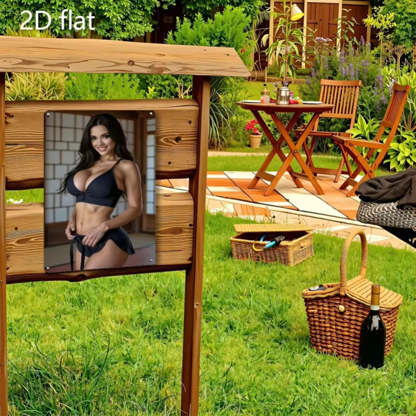 CIFbuy日式动感铁艺墙壁装饰画 黑色红色优雅姿势家居办公装饰 室内外防水(TikTok、temu下自提)-4