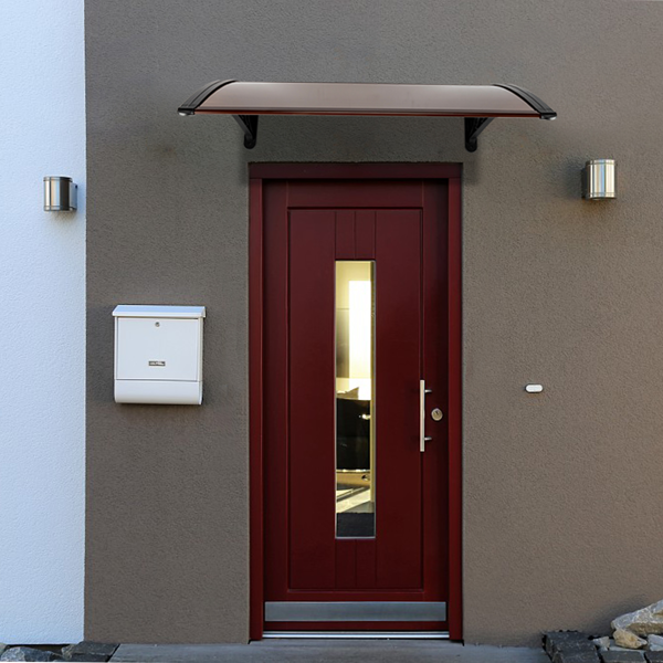 【同款编码：70596693】40*38in 棕色板黑色支架/全棕色铝条 雨篷 塑料支架 阳光板-1