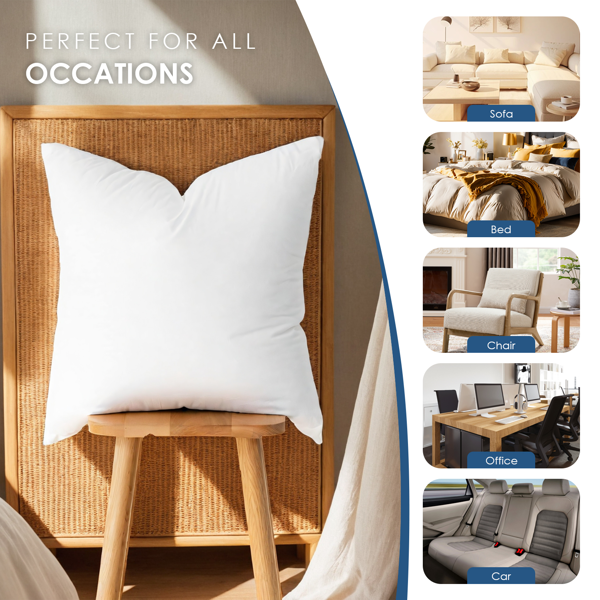 这套两只装22英寸白色抱枕芯，采用高密度聚酯纤维填充，蓬松饱满不易变形。加大尺寸带来更舒适的倚靠体验，无论是沙发休闲还是床上阅读都能提供完美支撑。无枕套设计让您自由搭配家居风格，是提升居家品质的理想选择。-3