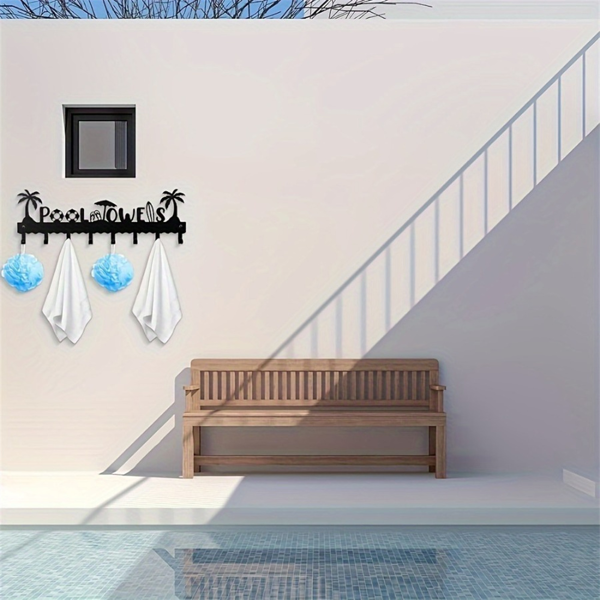 CIFbuy坚固现代黑色壁钩 节省空间毛巾浴袍挂架 壁挂式浴室卧室厨房玄关收纳(TikTok、temu下自提)-4