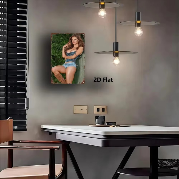 CIFbuy 用于家居装饰的性感牛仔女郎金属墙面装饰品（TikTok、temu下自提）-4