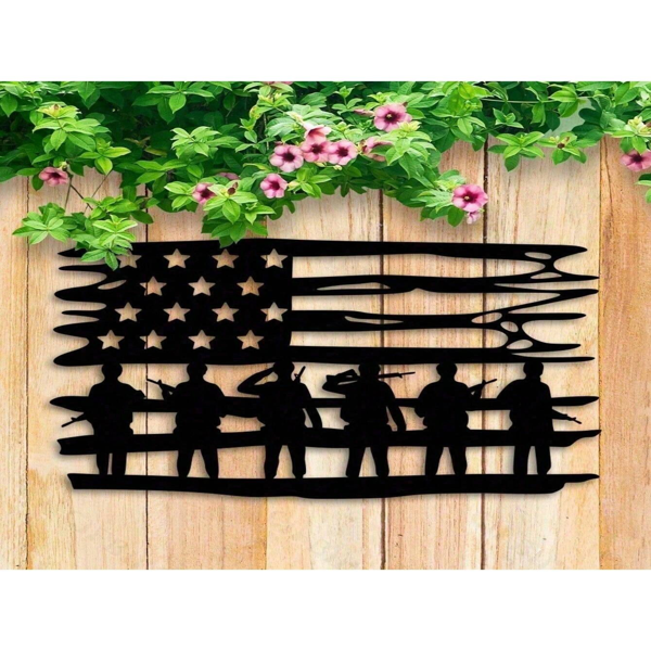 CIFbuy复古美国旗3件套墙面装饰铁制爱国星条自由女神家居礼品（TikTok、temu下自提）-9